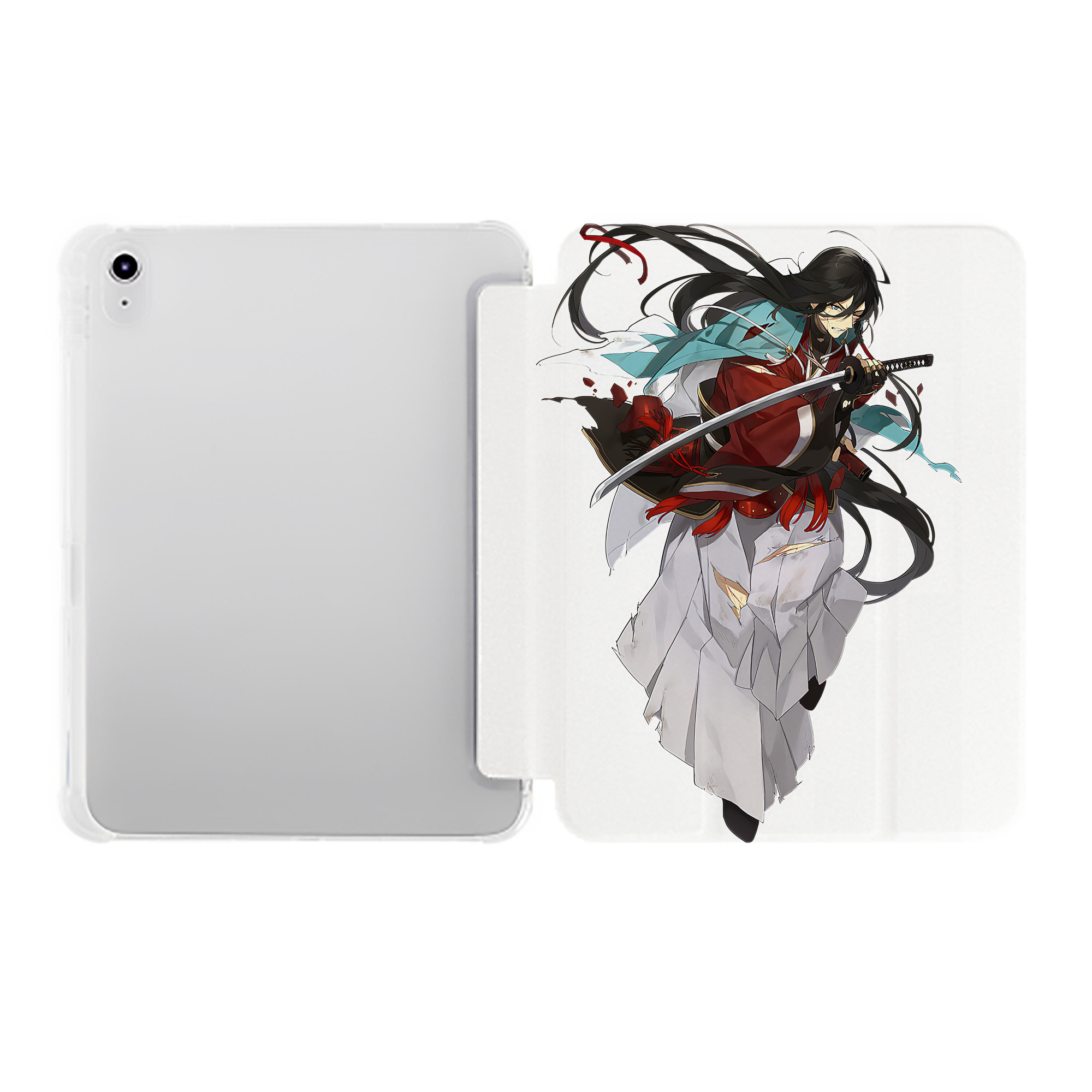 （画像用） 刀剣乱舞 Touken Ranbu IPad ケース ペン収納付き 三つ折りスタンド PUレザー×シリコン 対応機種9.5/10.5/10.9インチ